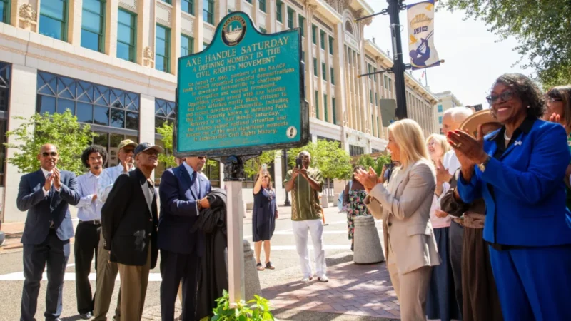Featured image for “Jacksonville commemorates Axe Handle Saturday with Civil Rights Trail marker unveiling”