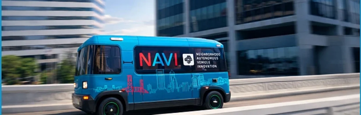 Jacksonville Transportation Authority's NAVI autonomous vehicle.