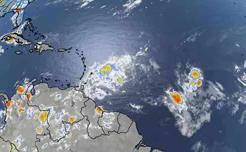 Satellite photo of the Atlantic basin on August 16, 2026.