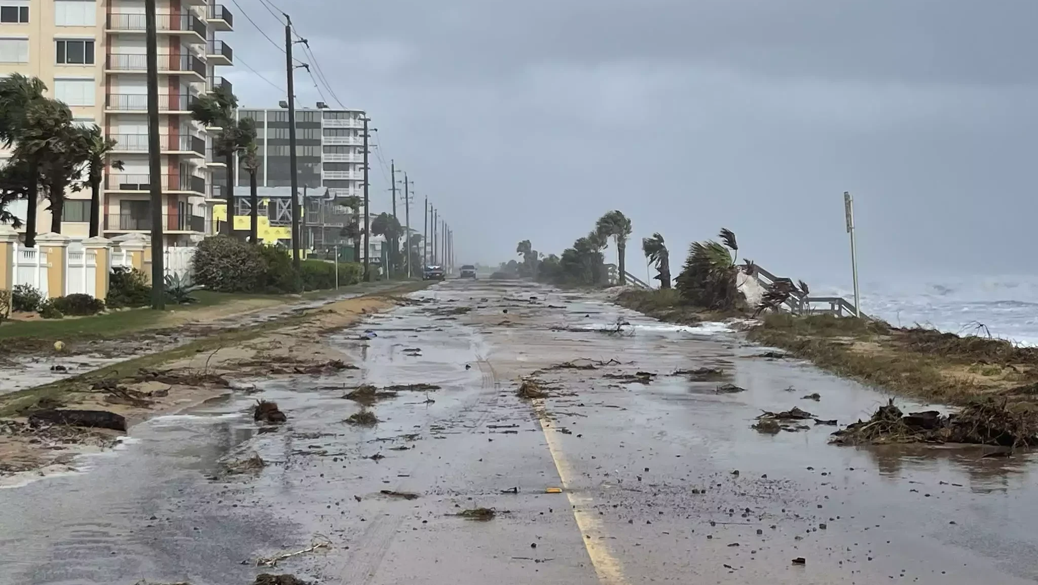 Hurricane damage in Flagler County in November 2022.