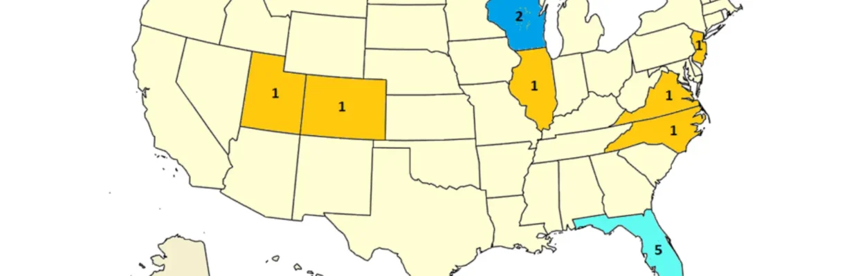 Map showing 2026 lightning fatalities in 2026.