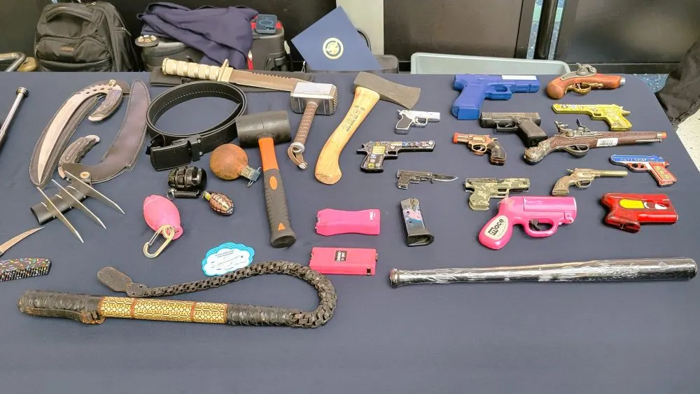 Display of prohibited items