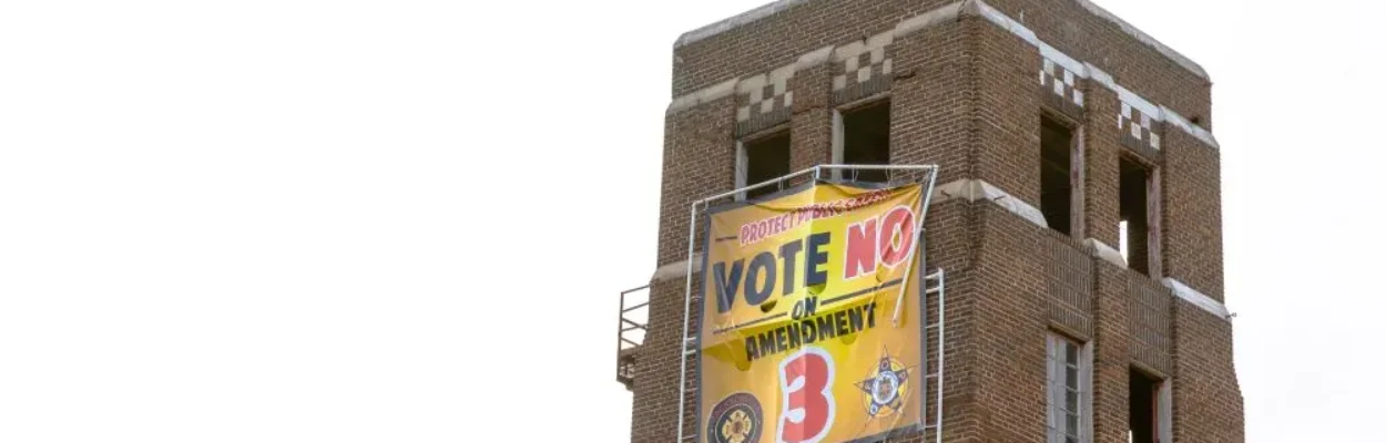 JFRD tower banner has no reference to property insurance
