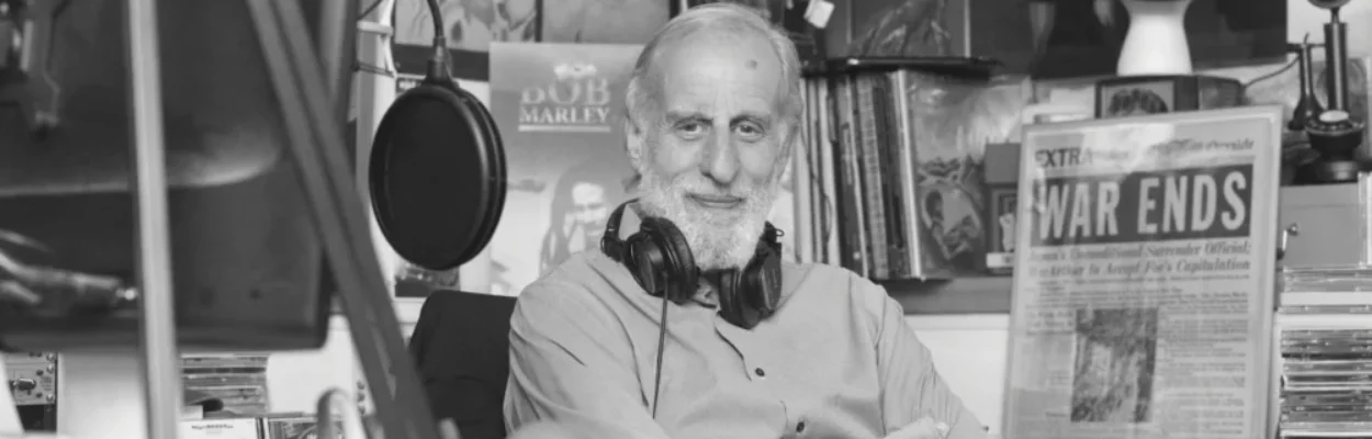 David Luckin inside his office at WJCT Public Media, where, for the last 25 years he's produced the Electro Lounge