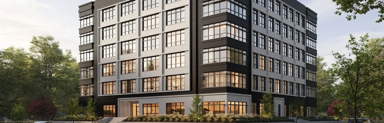 A rendering of the Interra Apartments in Arlington