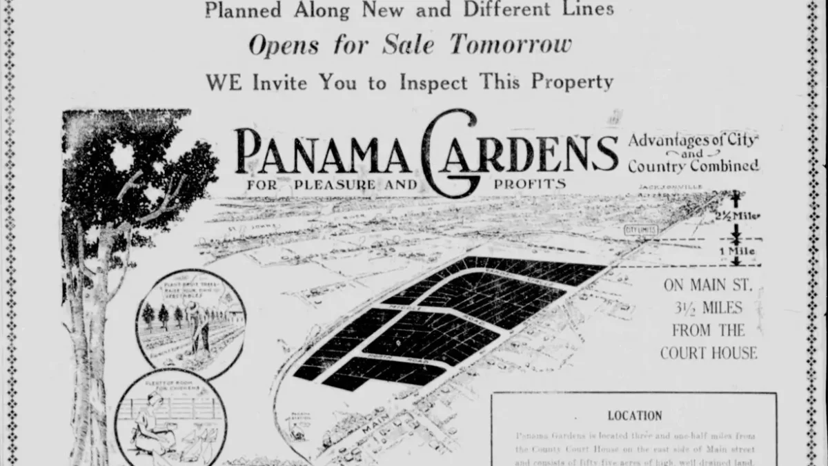 North of downtown Jacksonville, the Panama Gardens neighborhood preserve a century-old vision of suburban life that was remarkably ambitious for its time.