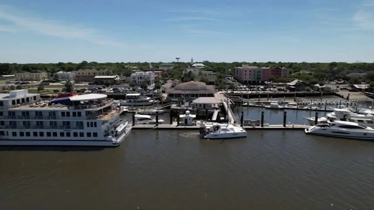 Boats float in the water in a coastal area of Nassau County, part of the county's Vision 2050 plan.