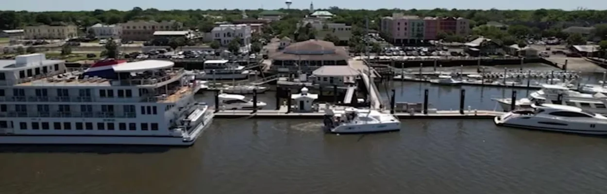 Boats float in the water in a coastal area of Nassau County, part of the county's Vision 2050 plan.