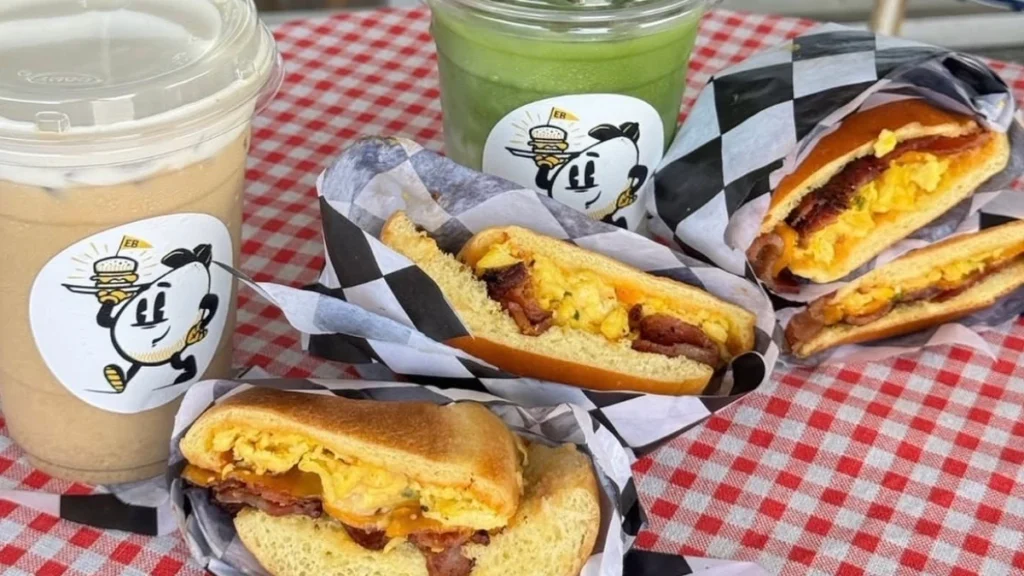 Eggboy sandwiches and drinks