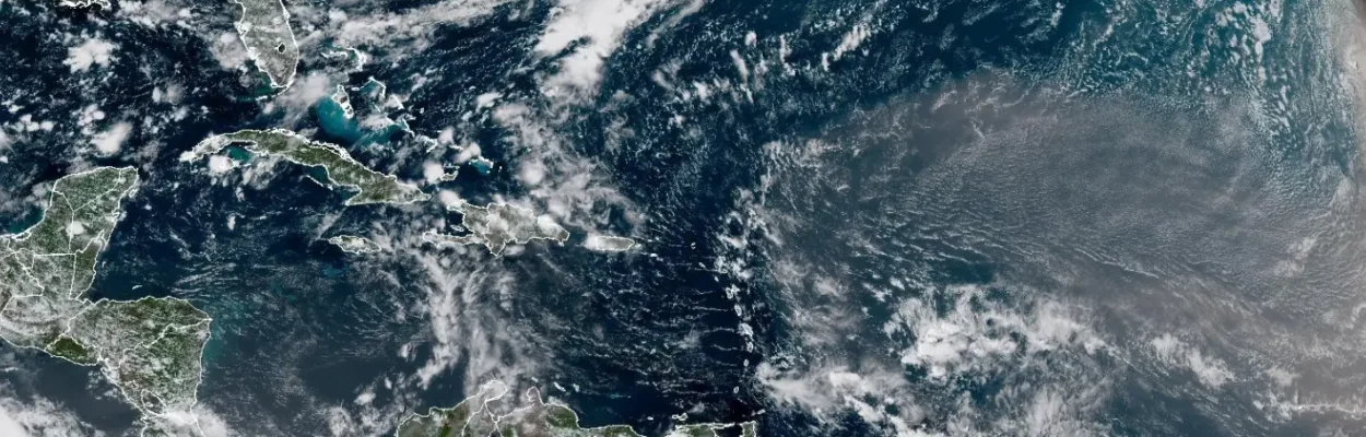 A satellite image shows the Atlantic, Caribbean and Gulf on Sept. 9, 2026.