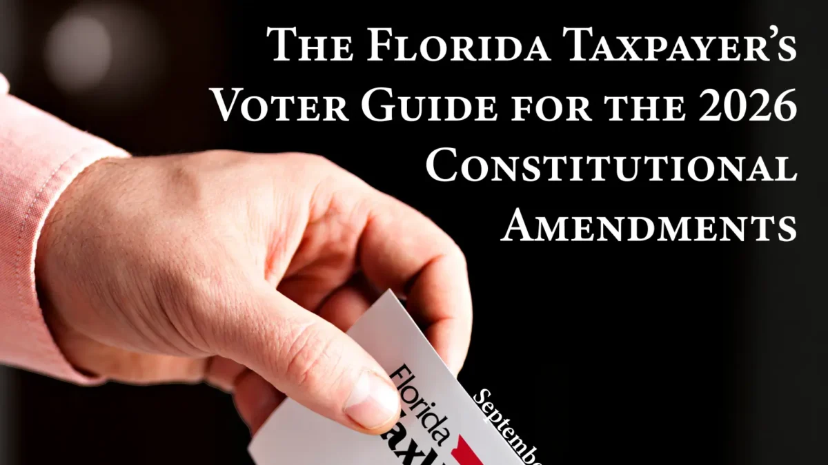 A statewide government watchdog group issued its “2026 Florida TaxWatch Voter Guide to Florida’s Constitutional Amendments," including Amendment 3, on Friday, September 18, 2026.