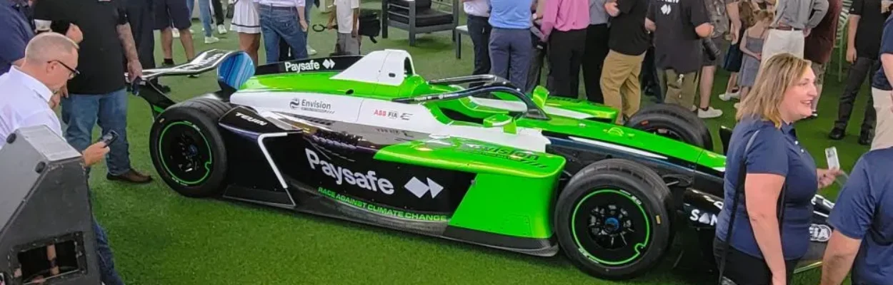 The Paysafe Envision Formula E race car
