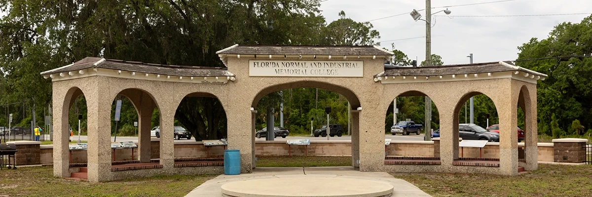 The site of a planned state Black history museum, previously the home of Florida Memorial University.