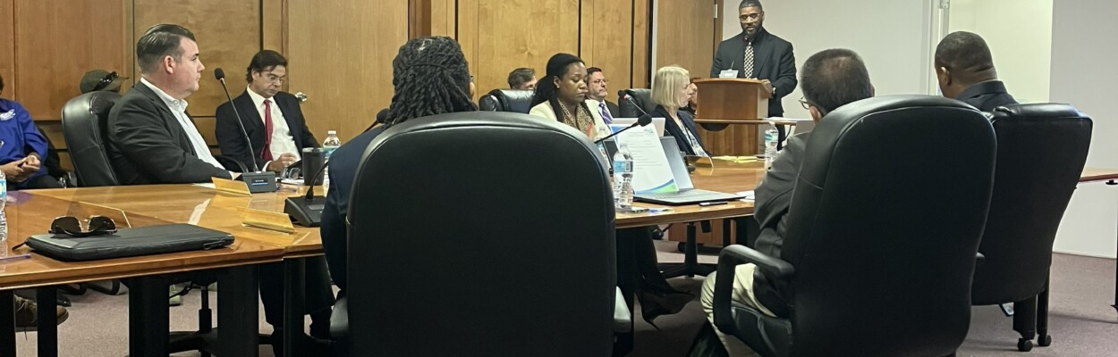 A Housing Authority board meeting
