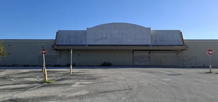 The former Kmart building, to be replaced by Town Center West.
