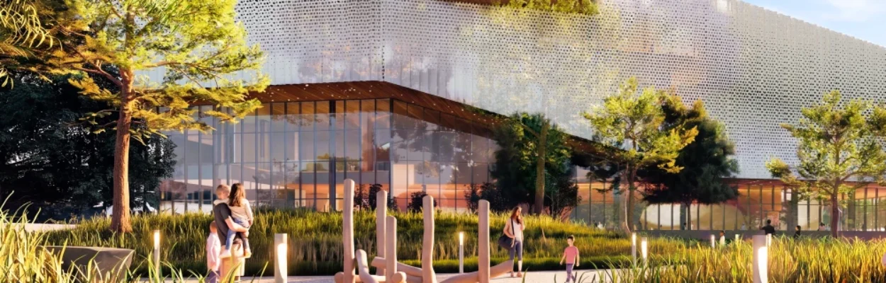 A rendering of the planned Museum of Science & History.