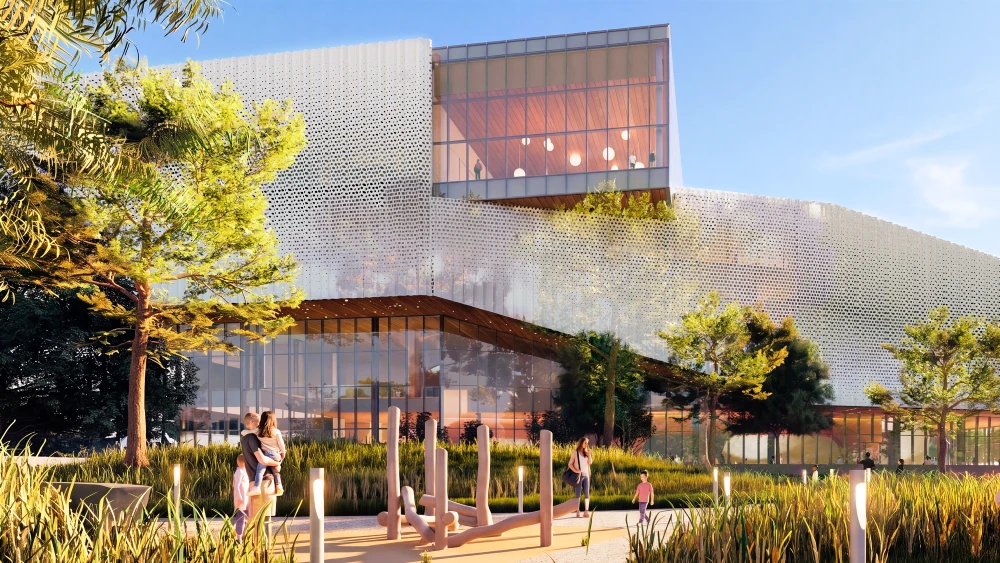A rendering of the planned Museum of Science & History.