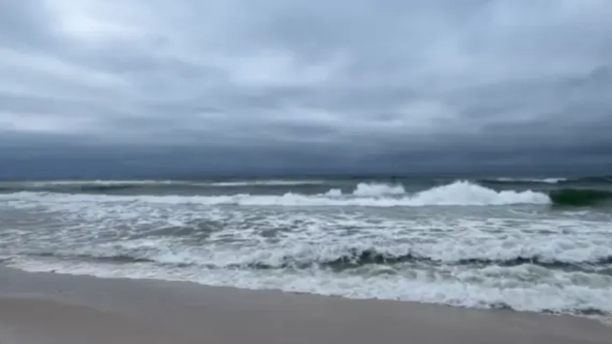 Rough surf ahead of Hurricane Isaias along the Gulf Coast.