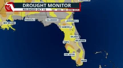 Featured image for “Florida’s extreme drought improves dramatically in one week”